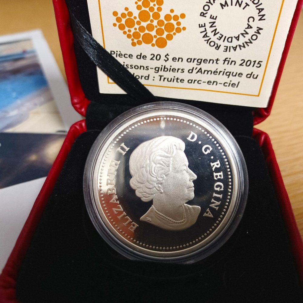 Canada $20 Dollars 1 oz Silver Coin 2015 North American Sportfish